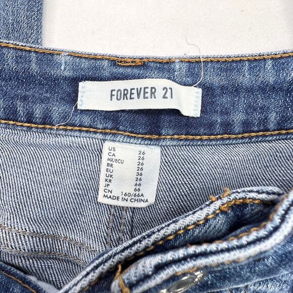 Forever 21 High Waisted Button Fly Skinny Jeans 26 - Picture 6 of 9